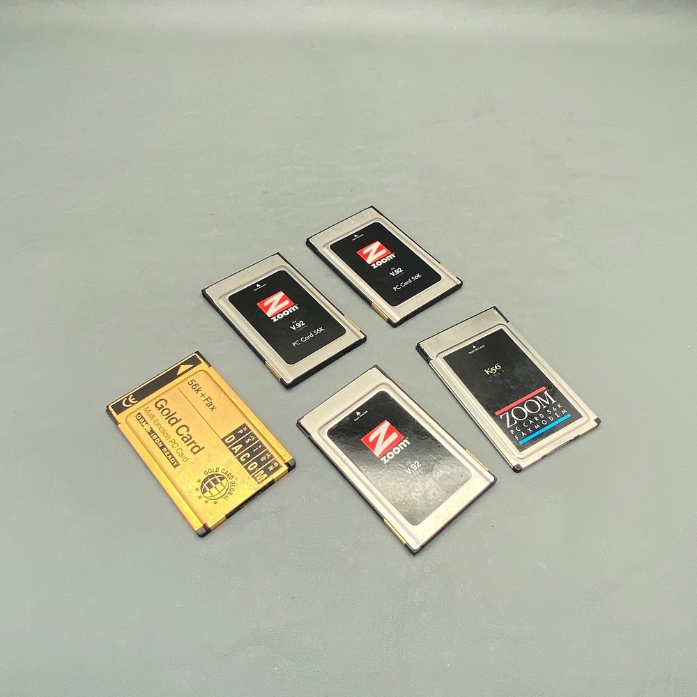 Lot of 5 Vintage PCMCIA Modems: Zoom & Dacom - Untested